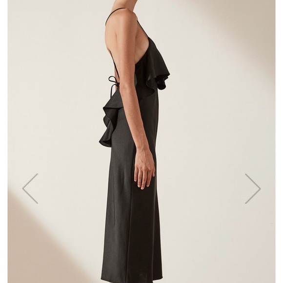 Shona Joy Black slip dress midi dress - Picture 3 of 4